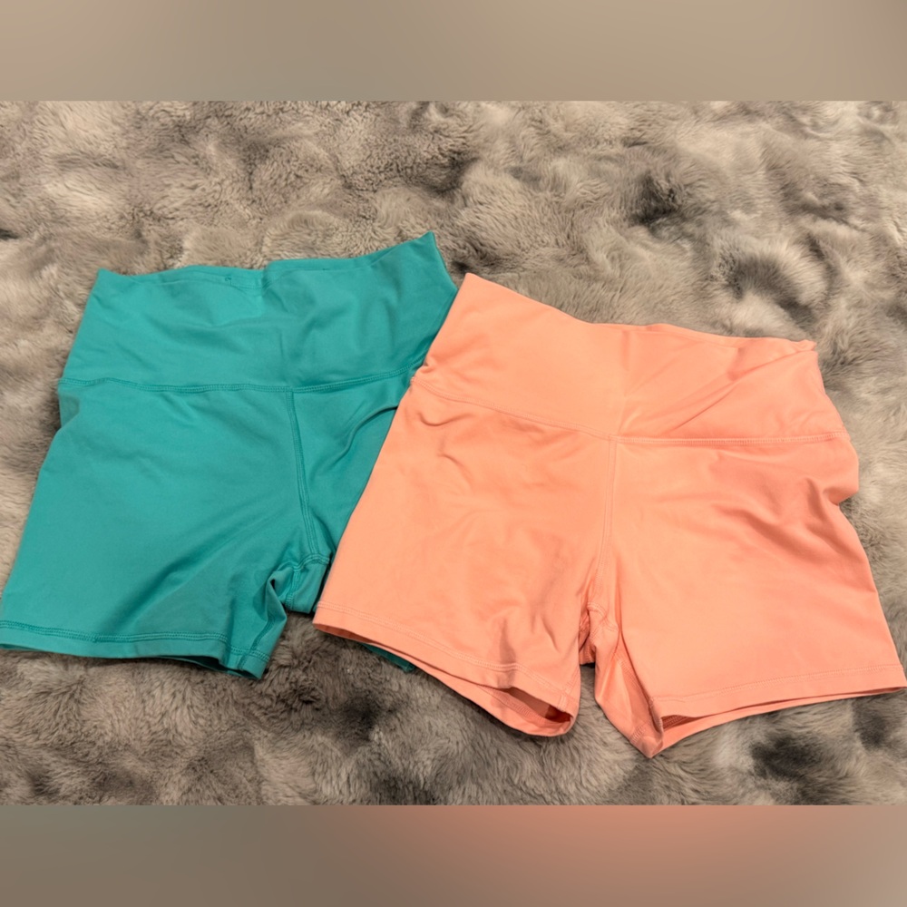 Set of 2 Aerie Women's Teal and Peach Shorts
